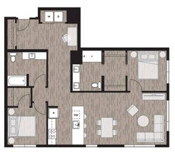 2B | Two Bedroom 224 floor plan